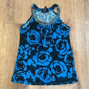 INC - Sequin Floral Tank